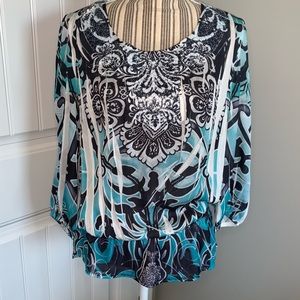 Cato Sheer Fitted Blouse size L